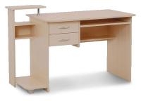 Компьютерный стол Ирбис (монитор слева) дуб млечный фото Компьютерный стол Ирбис (монитор слева) дуб млечный