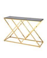 Консоль ИНСИГНИЯ 120*40 золото стекло smoke