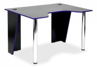 Стол компьютерный Strike-1 (120) NEO  black/blue, черный/синяя кромка фото Стол компьютерный Strike-1 (120) NEO  black/blue, черный/синяя кромка. Фото №1