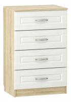 (Сильва) НМ 040.38 Комод Оливия / дуб сонома / белый