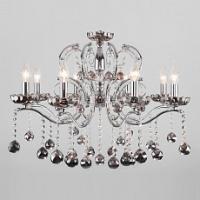 Подвесная люстра Eurosvet Brezza 10107/8 хром/дымчатый хрусталь Strotskis фото Подвесная люстра Eurosvet Brezza 10107/8 хром/дымчатый хрусталь Strotskis. Фото №1