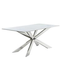 Стол T088 (180) камень белый матовый Calacata Стол T088 (180) камень белый матовый Calacata. Фото №1