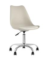 Стул офисный BLOK NEW пластиковый бежевый фото Стул офисный BLOK NEW пластиковый бежевый. Фото №1