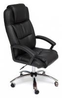 Компьютерное кресло BERGAMO (хром) [кож/зам, черный, 36-6]  id -