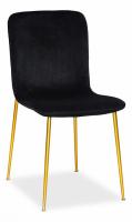 Стул  REX (mod. DC5037) металл/вельвет, 56*43*83 см, черный/золотой (поставляется только по 4 шт). Фото №1