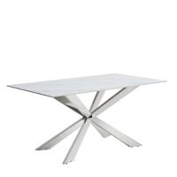 Стол T088 (160) камень белый матовый Calacata Стол T088 (160) камень белый матовый Calacata. Фото №1