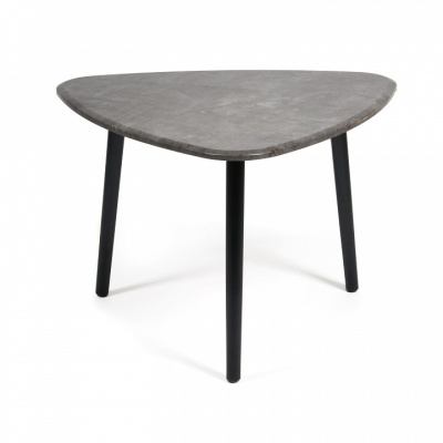 Стол журнальный TROYA МДФ/дерево, 70*73*48 см, Серый бетон (ножки черные) фото Стол журнальный TROYA МДФ/дерево, 70*73*48 см, Серый бетон (ножки черные). Фото №2