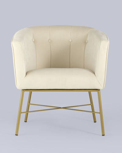 Кресло Шале велюр бежевый. Фото №5