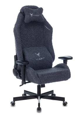 Кресло игровое Knight T1 синий экомех с подголов. крестовина металл фото Кресло игровое Knight T1 синий экомех с подголов. крестовина металл. Фото №2