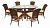 Комплект обеденный ANDREA GRAND (стол+6 кресел)
