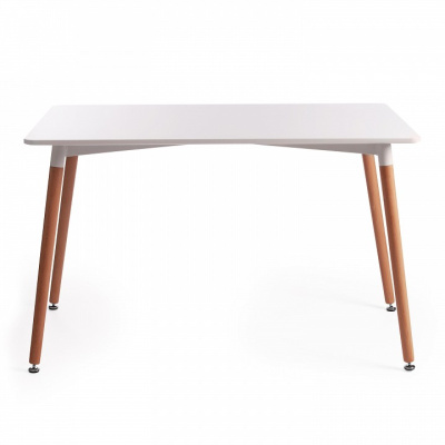 Стол JOHN (mod. T1001) МДФ/дерево, 80 х 120 х 75 см , White (Белый) / Natural (натуральный) фото Стол JOHN (mod. T1001) МДФ/дерево, 80 х 120 х 75 см , White (Белый) / Natural (натуральный). Фото №2