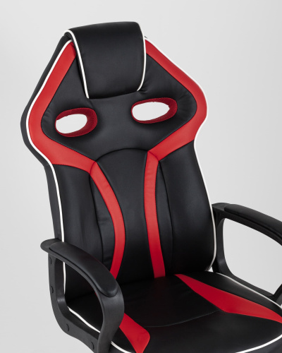 Кресло игровое TopChairs Racer Lighti черное с красным. Фото №8