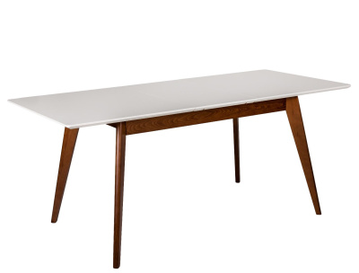 Стол Лунд раскладной 140-180 ОРЕХ-Белый. Фото №2