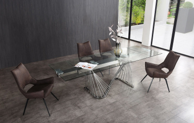 Стол DT9118GS (180-260) прозрачный фото Стол DT9118GS (180-260) прозрачный. Фото №5