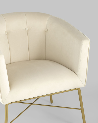 Кресло Шале велюр бежевый. Фото №9