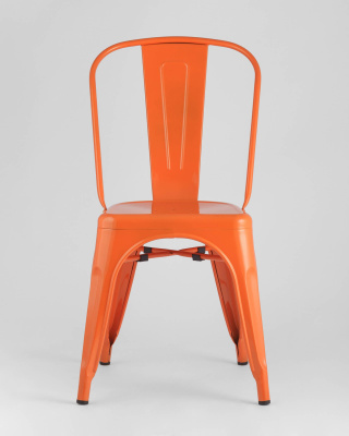Стул TOLIX оранжевый глянцевый. Фото