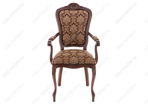 Стул деревянный Руджеро с мягкими подлокотниками орех / шоколад. Фото №12