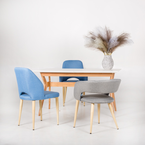 Стол Нарвик раскладной 120-160 ОРЕХ-Мрамор Графит. Фото №8