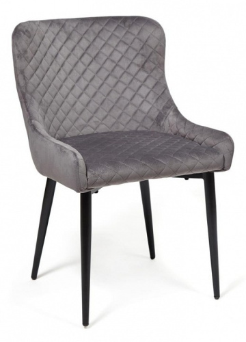 Стул ELI (mod. 8202) металл/ткань, 53x61,5x83 см, серый (G-062-40)/черный  (поставляется по 2 шт) фото Стул ELI (mod. 8202) металл/ткань, 53x61,5x83 см, серый (G-062-40)/черный  (поставляется по 2 шт). Фото №1