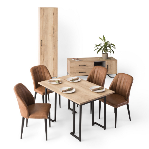 Шкаф одностворчатый Loft 45 см Дуб Натур. Фото №9