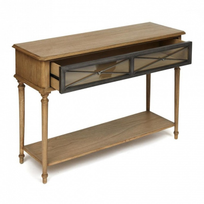 Консоль Secret De Maison AURORA ( mod. TAB 18-18) красное дерево/металл, 117х40х80см, античный дуб, ткань кремовая фото Консоль Secret De Maison AURORA ( mod. TAB 18-18) красное дерево/металл, 117х40х80см, античный дуб, ткань кремовая. Фото №2