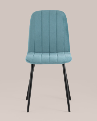 Стул Easy велюр пыльно-голубой. Фото