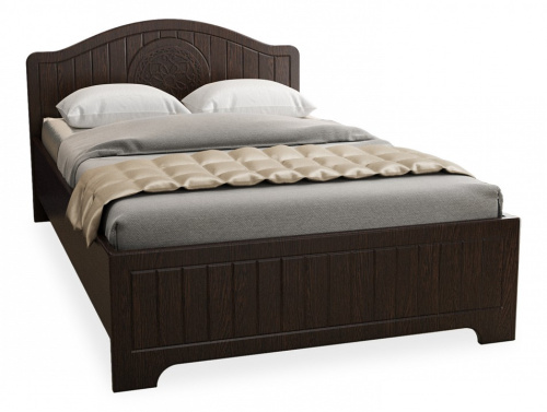 кровать 2000*1200 Монблан МБ-601К с ламелями и комплектом опор орех шоколадный. Фото №1