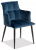 Кресло SASKIA (mod. 8283) металл/ткань, 55 х 61 х 85см, синий (G062-48)/черный (поставляется по 2 шт). Фото №1