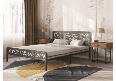 Тумба прикроватная Малгома черная / дуб вотан. Фото