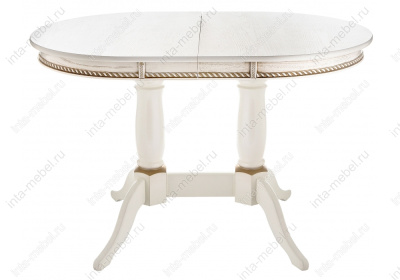 Стол деревянный Кантри 120 молочный с золотой патиной фото Стол деревянный Кантри 120 молочный с золотой патиной. Фото №4