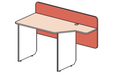 Стол с задней стенкой Силуэт. Фото