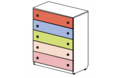 Комод пять ящиков Силуэт. Фото №2