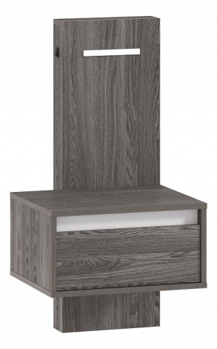 Тумба прикроватная Virginia НМ 011.37, Белый Скандинавский/Ясень Анкор темный. Фото №1