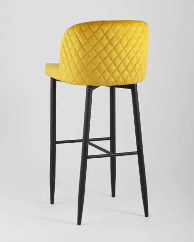 Стул барный Оскар велюр оранжевый. Фото №7