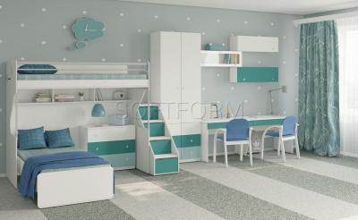 Стол на два рабочих места с ящиками Силуэт. Фото