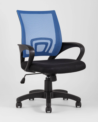 Кресло офисное TopChairs Simple синее фото Кресло офисное TopChairs Simple синее. Фото №3