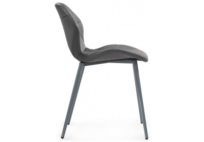 Стул Вальд экокожа серый / серый глянец фото Стул Вальд экокожа серый / серый глянец. Фото