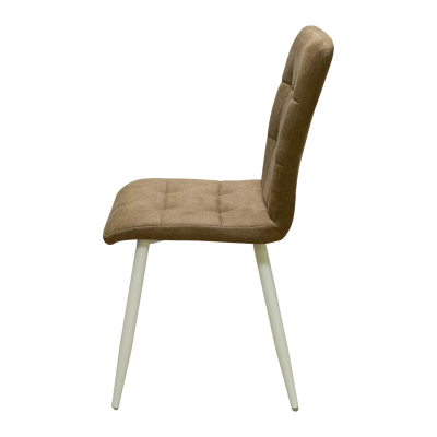 Стул Доби (Каркас (белый 9016 матовый) тк. коллекции Safari коричневый 021). Фото