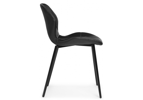 Стул Вальд экокожа черный / черный глянец. Фото №3