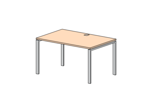 Стол писменный прямоугольный с пропуском под кабель глубиной 600 мм Европа Лайт фото Стол писменный прямоугольный с пропуском под кабель глубиной 600 мм Европа Лайт. Фото №1
