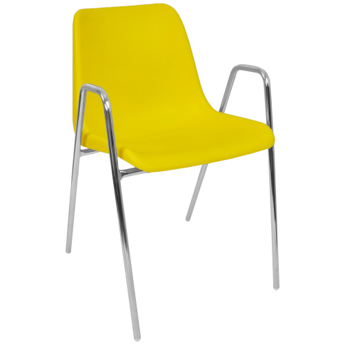 Стул Vicenza-4 высокие ножки с подлокотниками хром. Фото №14