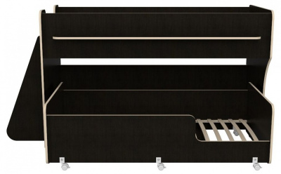 Кровать двухъярусная Р444 Капризун 7, древесина коричневая светлая дуб. Фото