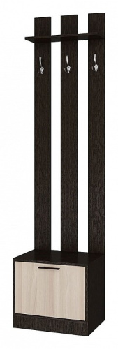 Лофт-5 СТЛ.235.03 Тумба с вешалкой Венге/Ясень шимо светлый. Фото №1