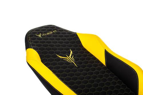 Кресло игровое Knight Neon черный/желтый соты эко.кожа с подголов. крестовина металл. Фото №11