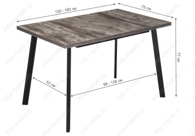 Стол деревянный Цефей дуб рошелье / графит. Фото №2