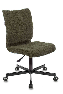 Кресло Бюрократ CH-330M хаки экомех крестовина металл черный. Фото