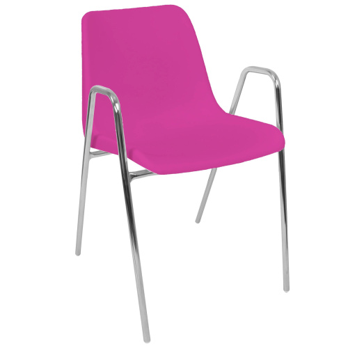 Стул Vicenza-4 высокие ножки с подлокотниками хром. Фото №12