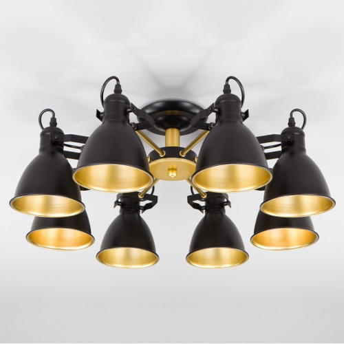 Люстра на штанге Eurosvet Denley 70112/8 черный. Фото №1