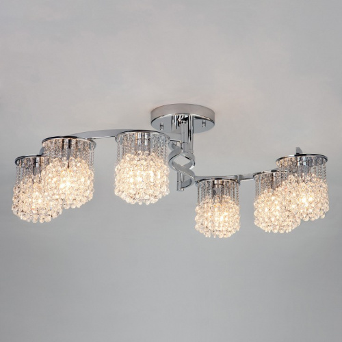 Потолочная люстра Eurosvet Ambroz 3222/6 хром Strotskis. Фото №1