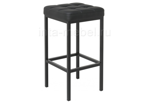 Барный стул Лофт кожзам d6 / черный матовый. Фото №1